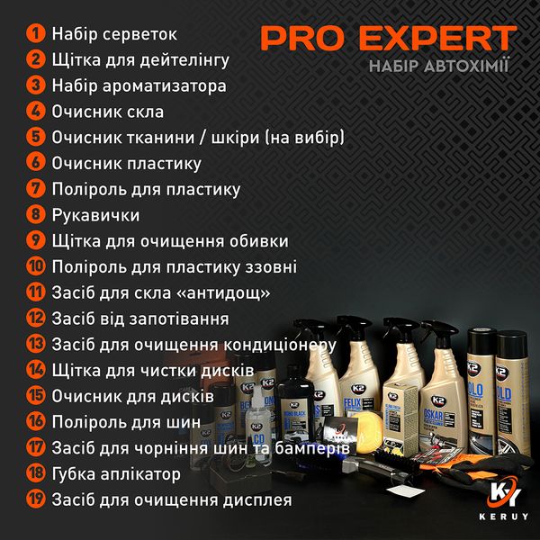 Professional set of auto chemical goods as a gift "Pro Expert" 2