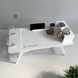 Раскладной столик с гравировкой в белом цвете фото 1