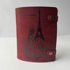 A5 leather notebook with an inscription
