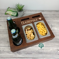 Beer box for a gift for dad with engraving
