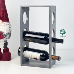 Gray wine rack for storing bottles Estet