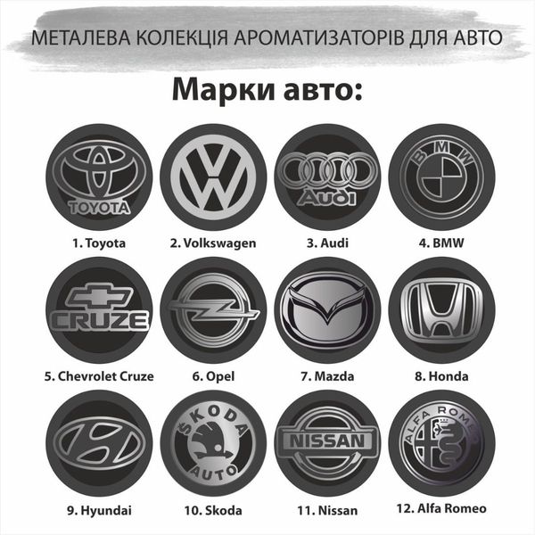 Car scent with car brand