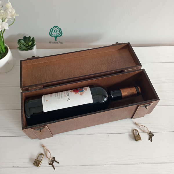 Wooden capsule with names for a wine ceremony