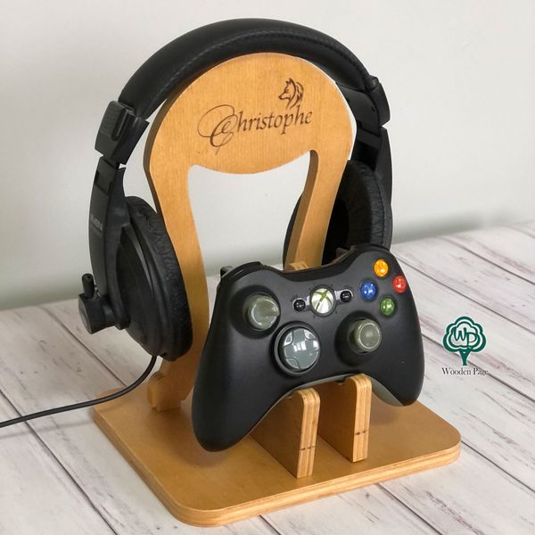 Holder for gamepad and headphones, gift for boyfriend