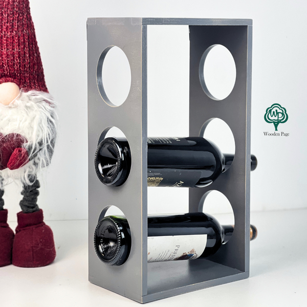 Gray wine rack for storing bottles Estet
