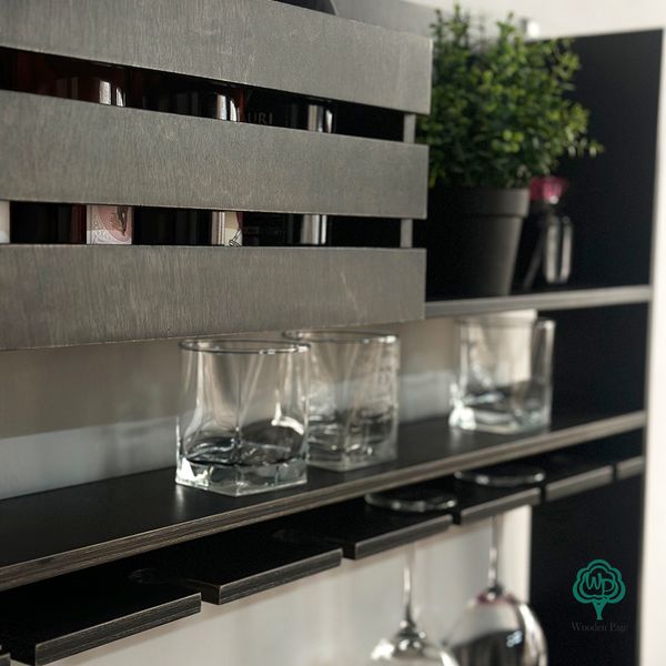 Wall shelf for glasses and wine Country Maxi