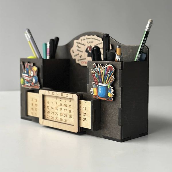 Wooden organizer for math teacher