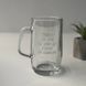 A beer glass for a man with engraving