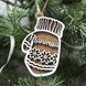 Wooden Christmas tree toy "Mitten" with a name