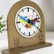 Wooden table clock with logo