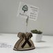 Wooden business card stand with custom logo