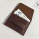 Business card holder with engraving made of genuine leather