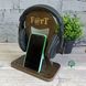 Desktop stand made of wood for phone and headphones with engraving