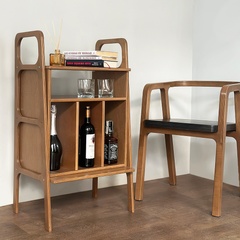 Wooden rack for alcohol, glasses and small items