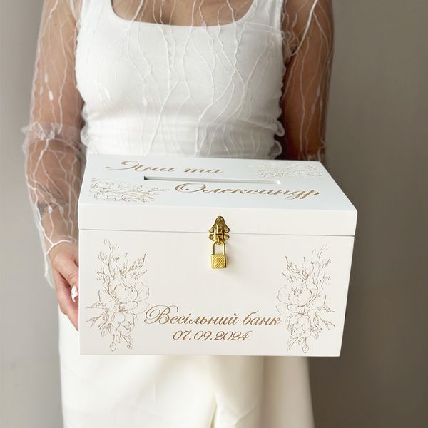 Engraved Wedding Envelope Chest