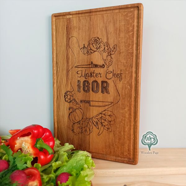 Cutting board with name engraving