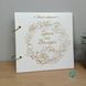 Wedding wish book for guests with wooden cover and engraving
