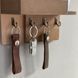 Designer key holder in beige and walnut color