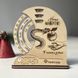 Wooden desk calendars with snake and logo