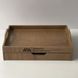 Wooden tray with handles and pull-out drawer with your logo