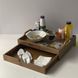 Wooden tray with handles and pull-out drawer with your logo