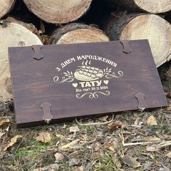 Шампури з гравіюванням у дерев'яному кейсі на подарунок тату
