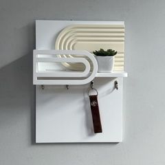 Designer wall key holder in light colors