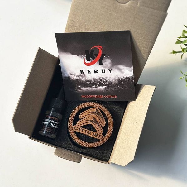 Perfume in a car with the brand "Citroen"