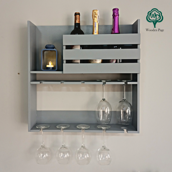 Shelf for wine and glasses Provence