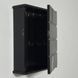 Designer wooden key holder with door in dark shade