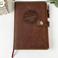 Leather cover for work diary A5 with logo
