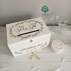 Весільний набір під замовлення: сундук для конвертів та шкатулка для обручок
