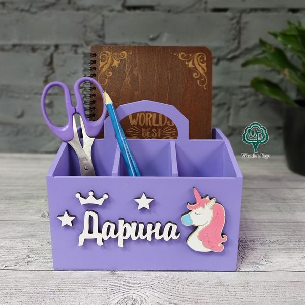 Stationery stand for a girl's gift
