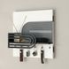 Designer wall key holder on a wooden shield