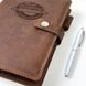 Leather cover for work diary A5 with logo