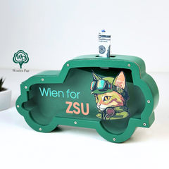 Piggy bank with ZSU engraving