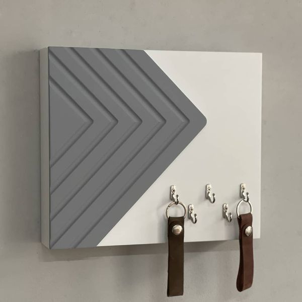Designer wooden key holder for shield