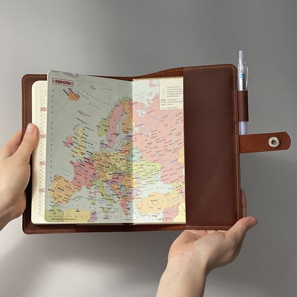 Leather cover for a military diary A5