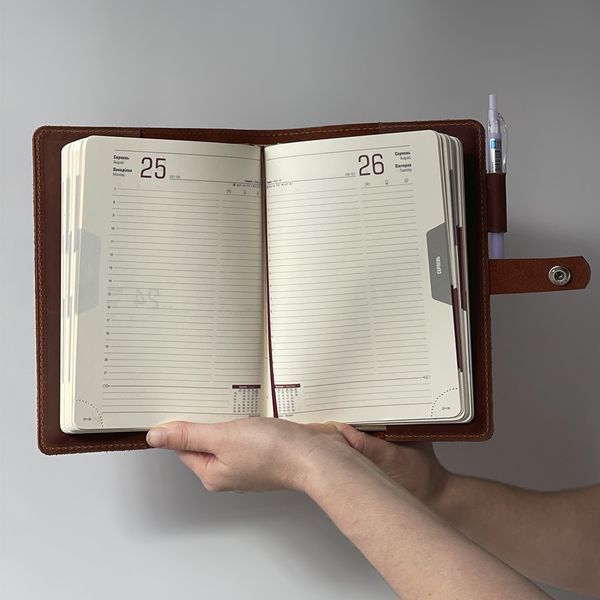 Leather cover for a military diary A5
