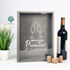 Frame-piggy bank for wine corks for a corporate gift