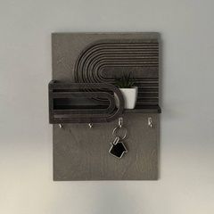 Designer wall key holder in dark colors