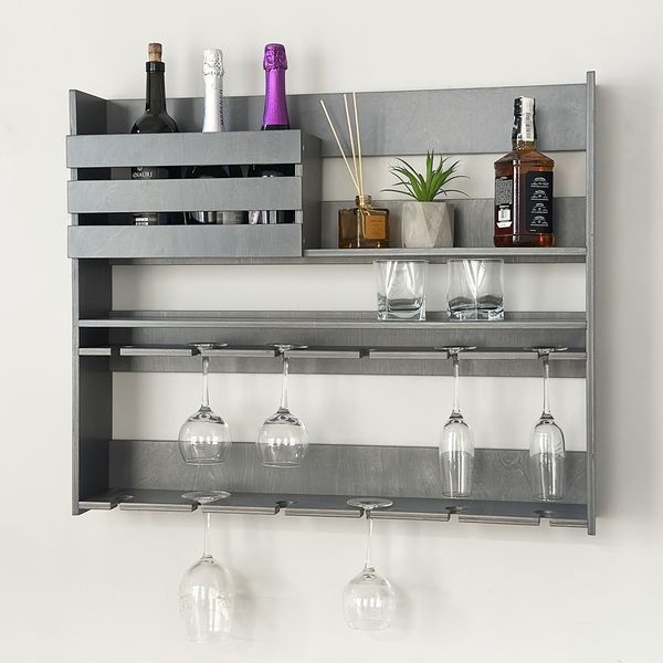 Wall-mounted minibar for glasses and wine Country Maxi