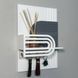 Designer key holder in grey and white
