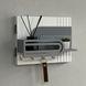 Designer key holder on the shield in white and gray