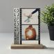 Acrylic photo frame with photo printing on a wooden stand for 2 photos