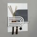 Designer key holder in grey and white