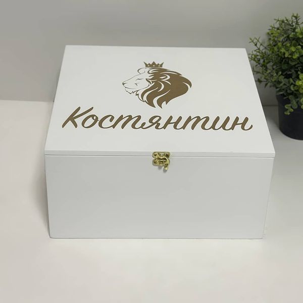 Іменна коробка-метрика для хлопчика з гравіюванням