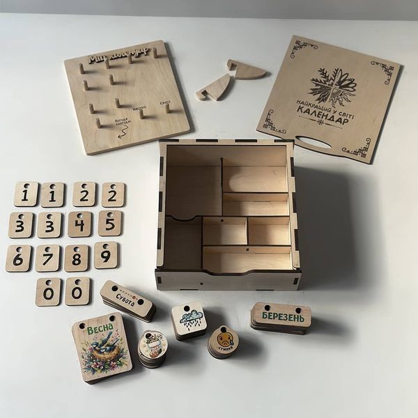 Montessori Wooden Calendar for Kids