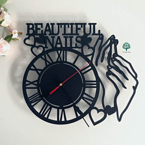 Wall clock for manicurist with name