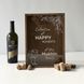 Wooden piggy bank for wine corks with engraving